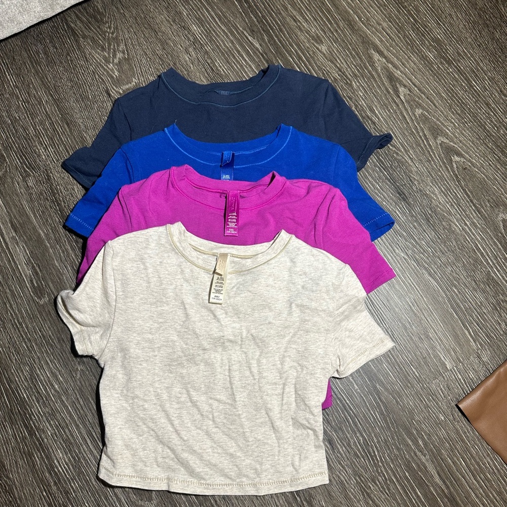 SKIMS Cotton Jersey Crop Tops